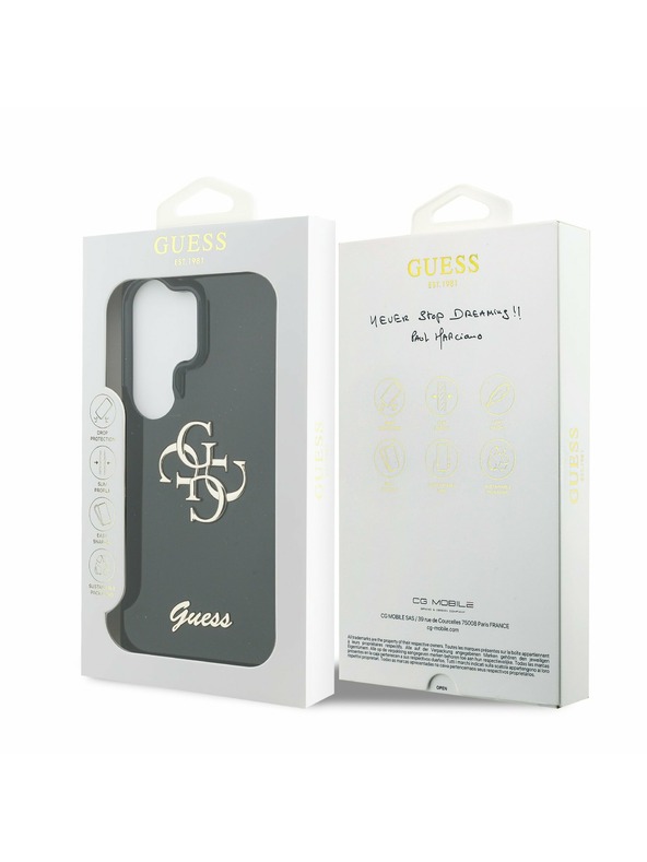 Guess Guess IML 4G Script Metal Logo Zadný Kryt pre Samsung Galaxy 26 Ultra Black