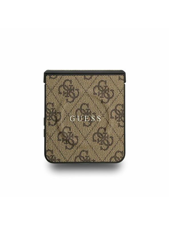 Guess Guess PU Leather 4G Colored Ring Magnetic Zadný Kryt pre Samsung Galaxy Z Flip 7 Brown