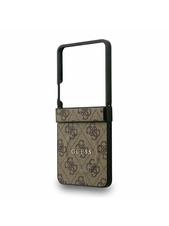 Guess Guess PU Leather 4G Colored Ring Magnetic Zadný Kryt pre Samsung Galaxy Z Flip 7 Brown