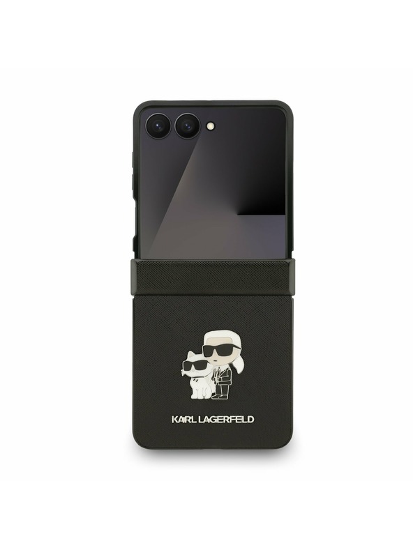 Karl Lagerfeld Karl Lagerfeld PU Saffiano Karl and Choupette Zadný Kryt pre Samsung Galaxy Z Flip 7 Black