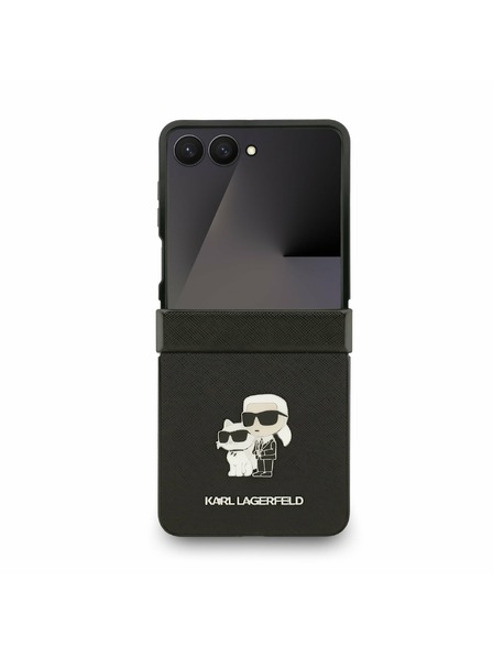Karl Lagerfeld Karl Lagerfeld PU Saffiano Karl and Choupette Zadný Kryt pre Samsung Galaxy Z Flip 7 Black