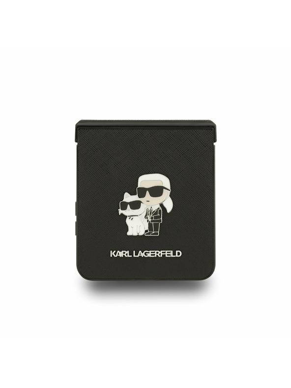 Karl Lagerfeld Karl Lagerfeld PU Saffiano Karl and Choupette Zadný Kryt pre Samsung Galaxy Z Flip 7 Black