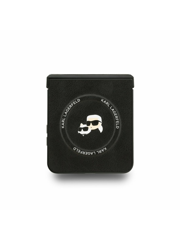 Karl Lagerfeld Karl Lagerfeld PU Karl and Choupette Heads Magnetic Zadný Kryt pre Samsung Galaxy Z Flip 7 Black