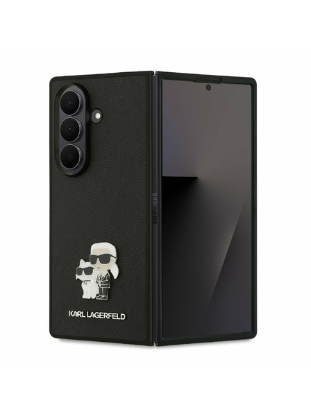 Karl Lagerfeld Karl Lagerfeld PU Saffiano Karl and Choupette Zadný Kryt pre Samsung Galaxy Z Fold 7 Black