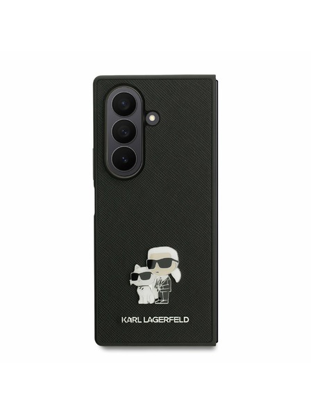 Karl Lagerfeld Karl Lagerfeld PU Saffiano Karl and Choupette Zadný Kryt pre Samsung Galaxy Z Fold 7 Black