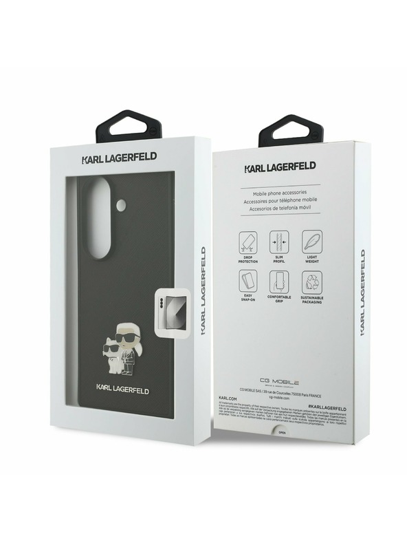 Karl Lagerfeld Karl Lagerfeld PU Saffiano Karl and Choupette Zadný Kryt pre Samsung Galaxy Z Fold 7 Black
