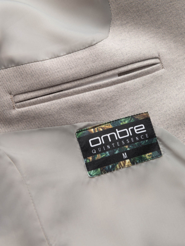 Ombre Clothing Ombre Clothing pánska hnedá bunda so stojačikom