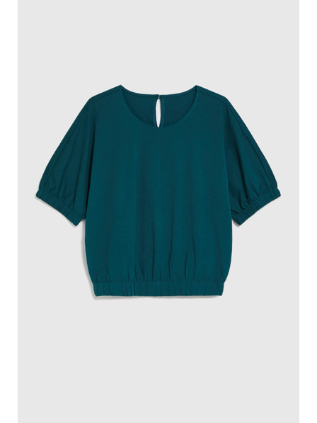 Moodo Blúzka s nabranými rukávmi zelená Moodo