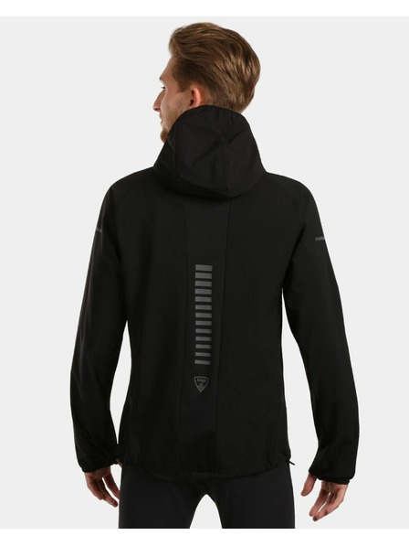 Kilpi Pánska nepriedušná softshellová bežecká bunda Kilpi BALEO-M Čierna