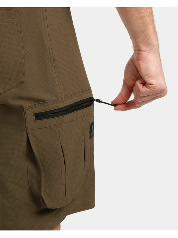 Kilpi Pánske outdoorové kraťasy Kilpi ASHER-M Khaki