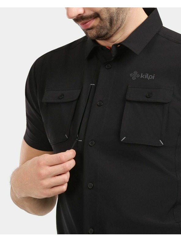 Kilpi Pánska outdoorová košeľa Kilpi BOMBAY-M Čierna