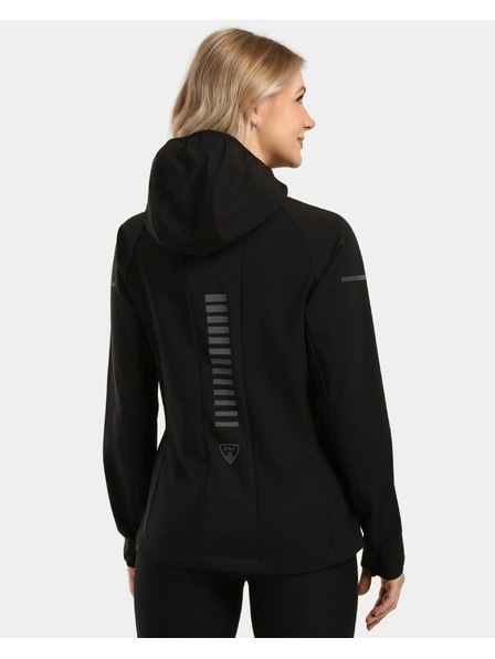Kilpi Dámska nepriedušná softshellová bežecká bunda Kilpi BALEO-W Čierna