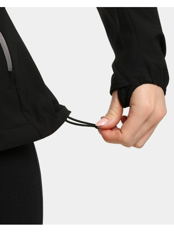 Kilpi Dámska nepriedušná softshellová bežecká bunda Kilpi BALEO-W Čierna