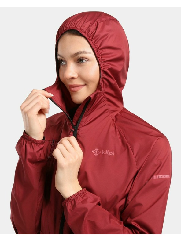 Kilpi Dámska ľahká veteruvzdorná bunda Kilpi ROSA-W Tmavo červená