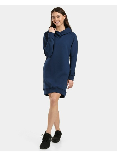 Kilpi Dámska dlhá mikina s kapucňou Kilpi HEYDEN-W Tmavo modrá