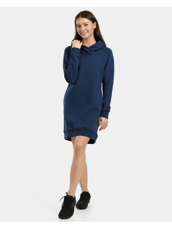 Kilpi Dámska dlhá mikina s kapucňou Kilpi HEYDEN-W Tmavo modrá