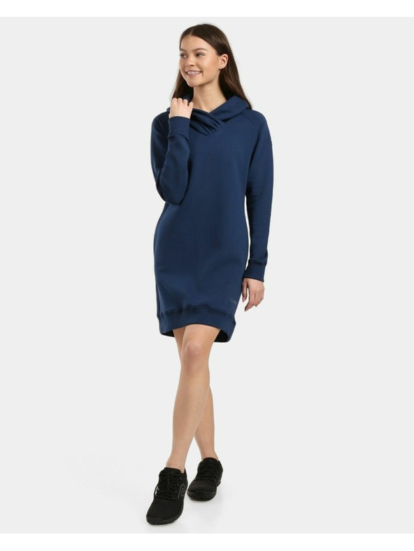 Kilpi Dámska dlhá mikina s kapucňou Kilpi HEYDEN-W Tmavo modrá