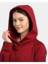 Kilpi Dámska dlhá mikina s kapucňou Kilpi HEYDEN-W Tmavo červená