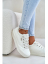 BIG STAR SHOES Dámske tenisky na platforme zateplené Big Star – biele