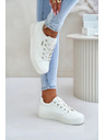 BIG STAR SHOES Dámske tenisky na platforme zateplené Big Star – biele