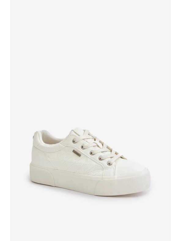 BIG STAR SHOES Dámske tenisky na platforme zateplené Big Star – biele