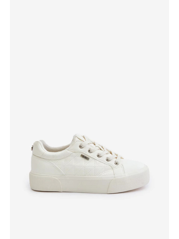 BIG STAR SHOES Dámske tenisky na platforme zateplené Big Star – biele