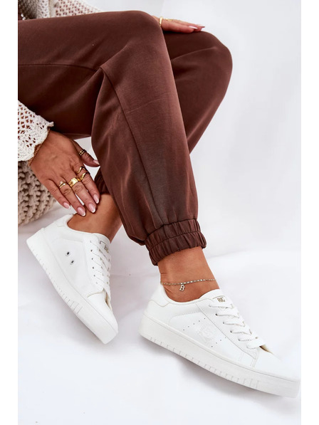 BIG STAR SHOES Dámske nízke tenisky z ECO kože Big Star – biele