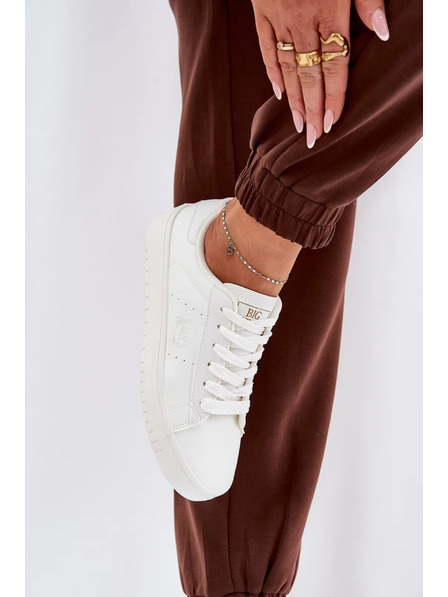 BIG STAR SHOES Dámske nízke tenisky z ECO kože Big Star – biele