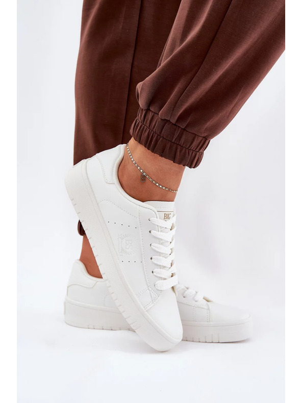 BIG STAR SHOES Dámske nízke tenisky z ECO kože Big Star – biele