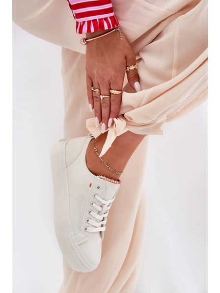 BIG STAR SHOES Dámske tenisky na platforme Big Star – svetlo béžové