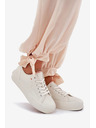 BIG STAR SHOES Dámske tenisky na platforme Big Star – svetlo béžové