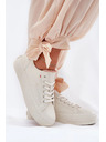 BIG STAR SHOES Dámske tenisky na platforme Big Star – svetlo béžové