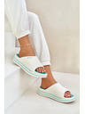 BIG STAR SHOES Dámske papuče na platforme Big Star – biela/mätová