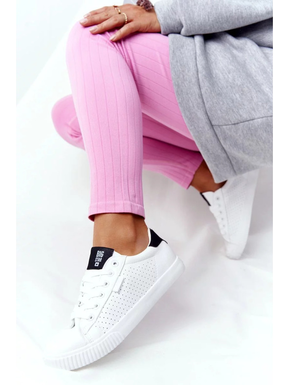 BIG STAR SHOES Dámske módne tenisky Big Star - biela/čierna