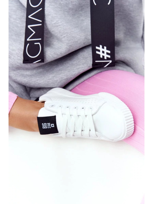 BIG STAR SHOES Dámske módne tenisky Big Star - biela/čierna
