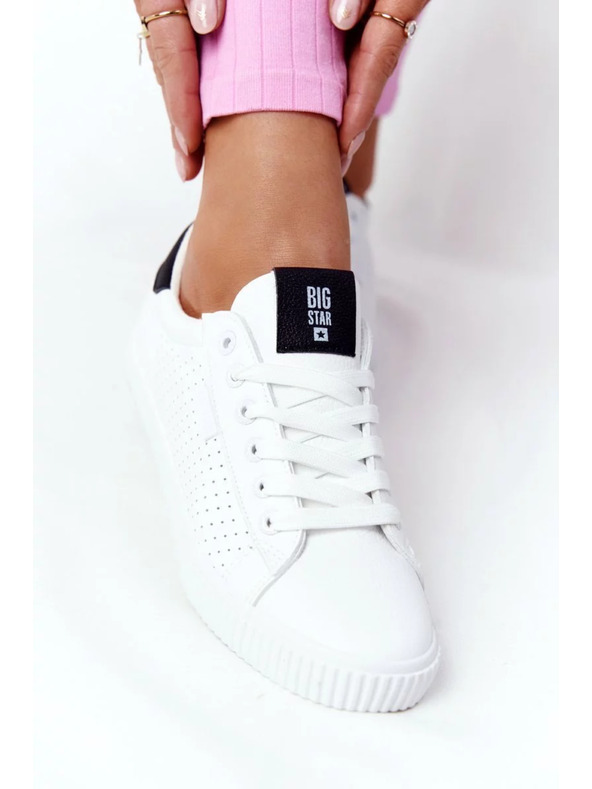 BIG STAR SHOES Dámske módne tenisky Big Star - biela/čierna