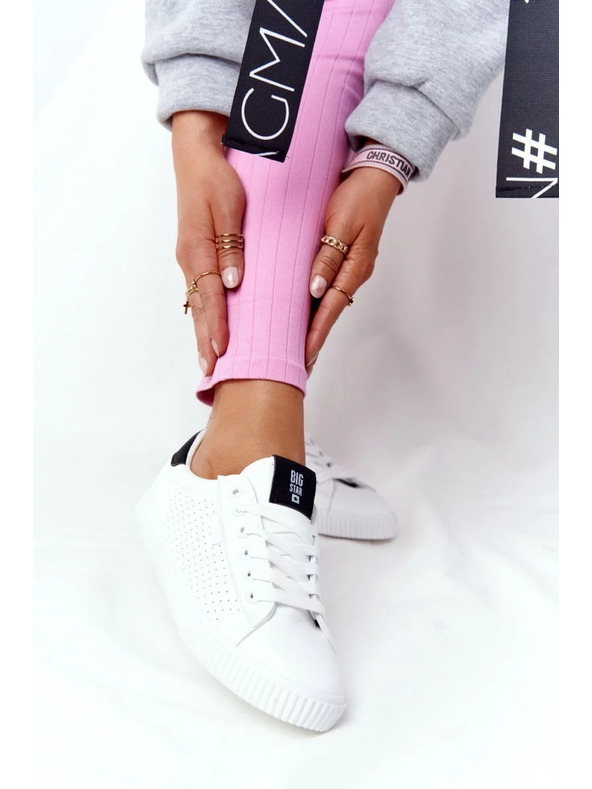 BIG STAR SHOES Dámske módne tenisky Big Star - biela/čierna