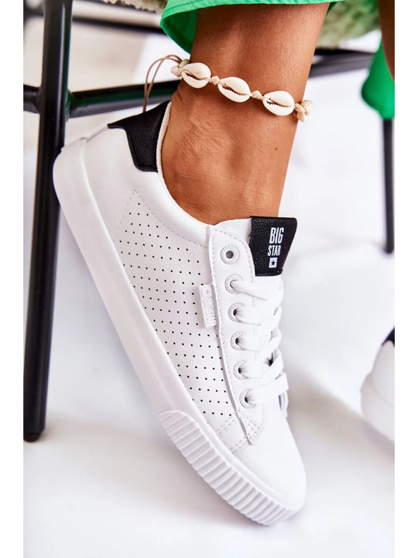 BIG STAR SHOES Dámske módne tenisky Big Star - biela/čierna