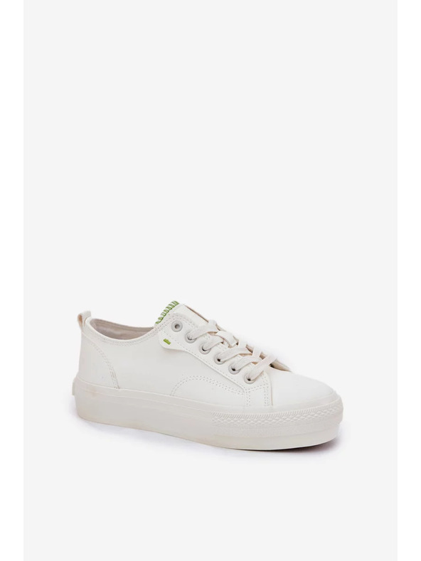 BIG STAR SHOES Dámske tenisky na platforme z ECO kože Big Star – biele