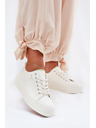 BIG STAR SHOES Dámske tenisky na platforme z ECO kože Big Star – biele