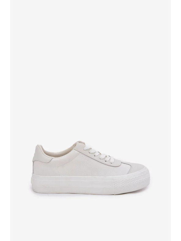 BIG STAR SHOES Dámske tenisky na platforme Big Star – biele