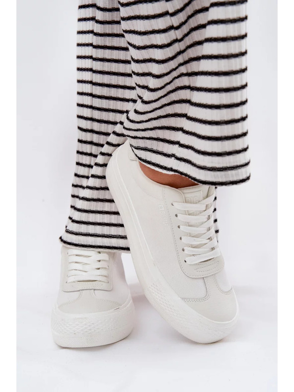 BIG STAR SHOES Dámske tenisky na platforme Big Star – biele
