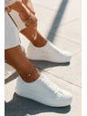 BIG STAR SHOES Dámske tenisky na platforme Big Star – biele