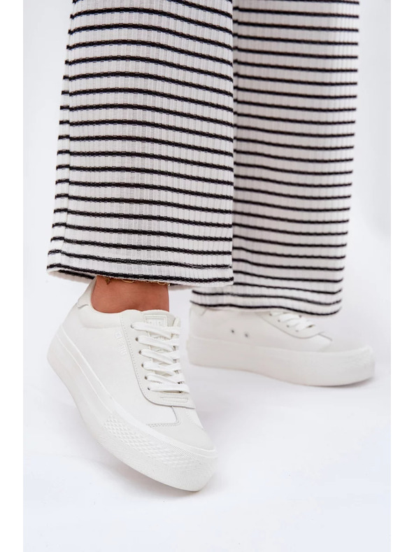 BIG STAR SHOES Dámske tenisky na platforme Big Star – biele