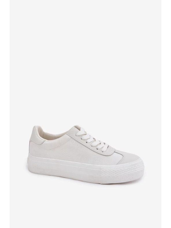 BIG STAR SHOES Dámske tenisky na platforme Big Star – biele