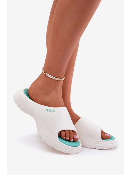BIG STAR SHOES Dámske penové papuče Big Star – biele