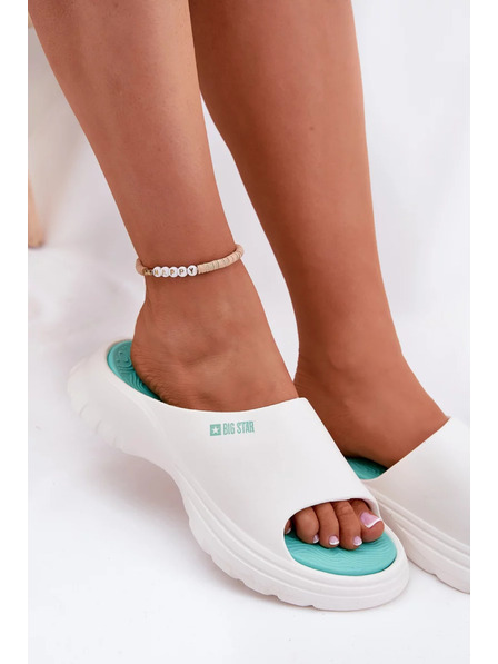 BIG STAR SHOES Dámske penové papuče Big Star – biele