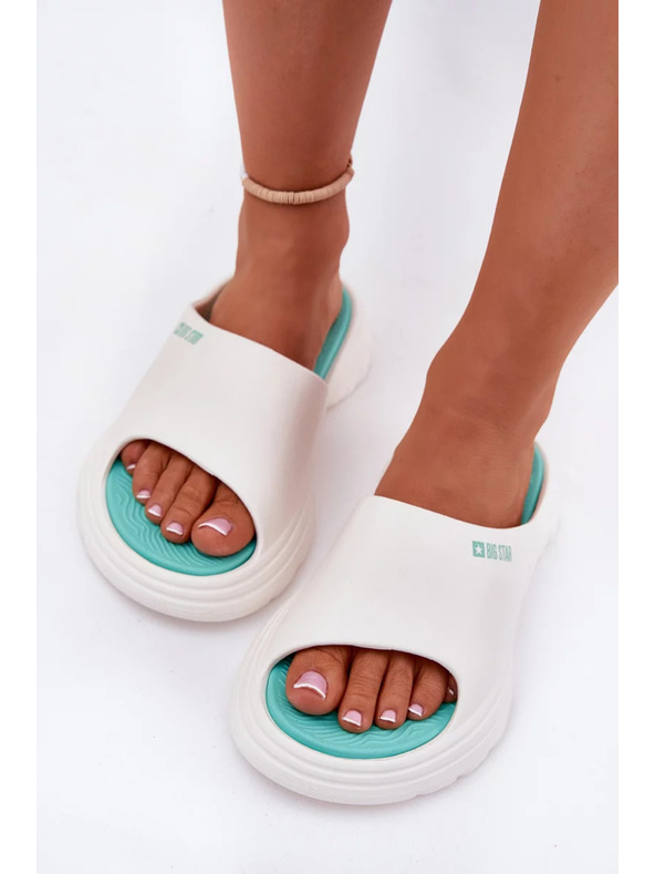 BIG STAR SHOES Dámske penové papuče Big Star – biele