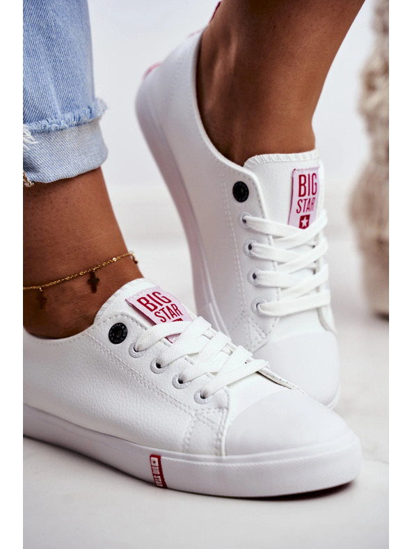 BIG STAR SHOES Dámske klasické tenisky Big Star - biela/červená