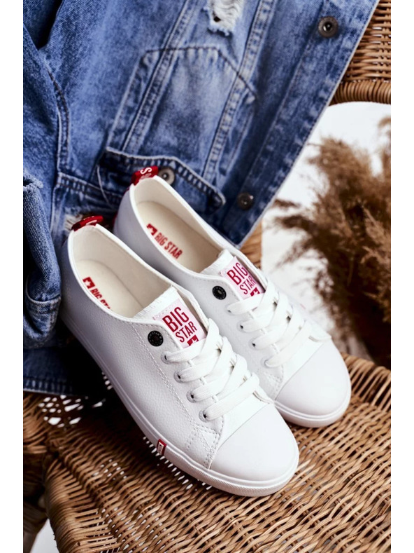 BIG STAR SHOES Dámske klasické tenisky Big Star - biela/červená